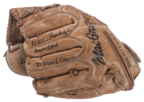 1981 Willie Randolph Game Used, Signed & Inscribed World Series MacGregor Fielding Glove (Randolph LOA)